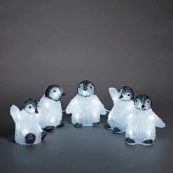 Konstsmide Acrylic LED Penguins Set Of 5