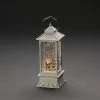 Konstsmide Santa With Dog White Water Lantern (Battery Operated)