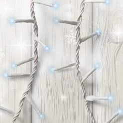 500 Cool White LED Compact Christmas Lights (White Cable)