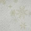 Peggy Wilkins Snow Crystal Champagne Christmas Tablecloth 67"x 100"