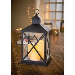Premier Medium 3 Flicker LED Candle Lantern