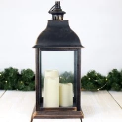 Premier Large 3 Flicker LED Candle Lantern