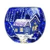 The Milford Collection Glass 'Winter Wonderland' Tealight Holder