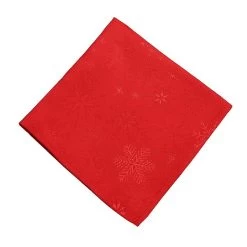 Peggy Wilkins Snow Crystal Red Christmas Napkin - Pack Of 4