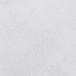 Peggy Wilkins Snow Crystal White & Silver Christmas Tablecloth 67"x100"