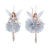 Gisela Graham Silver Princess Fairy Tree Decoration (Assorted Designs)