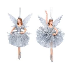 Gisela Graham Silver Princess Fairy Tree Decoration (Assorted Designs)