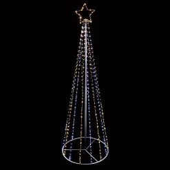 Premier 2.5m White LED Pyramid Tree (889 LEDs)