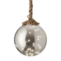 Lumineo Warm White Micro LED Glass Rope Ball 20cm
