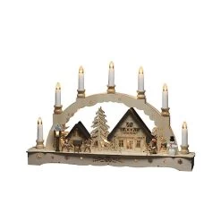 Konstsmide 7 Candles Wooden Silhouette With 21 LEDs -Tinsel Nest Sales Store 1117575 3