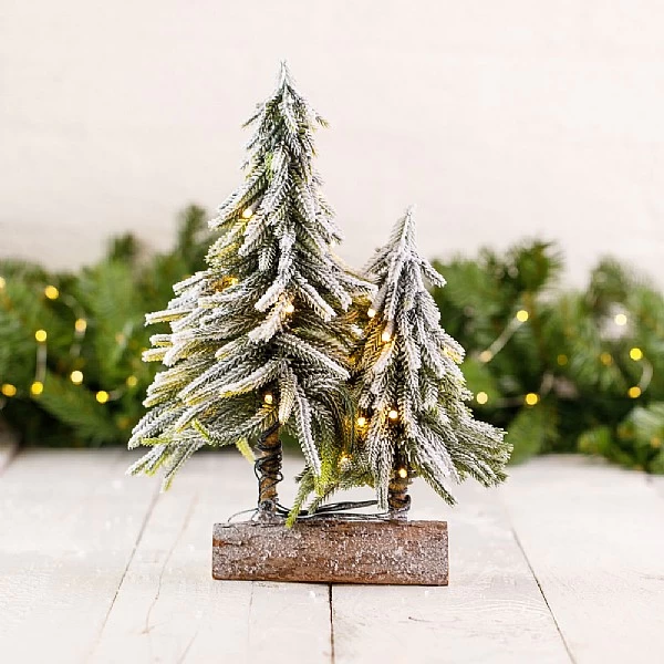 Snowy Trees Log 35cm 1 Snowy Trees Log 35cm