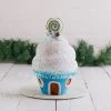 Blue Gingerbread House Christmas Decoration