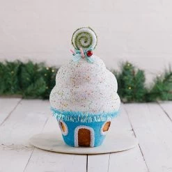 Blue Gingerbread House Christmas Decoration