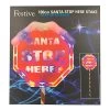 110cm Santa Stop Here LED Sign With Multicoloured Lights