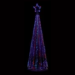 Premier 2.1m Red, Blue & White Pyramid Tree