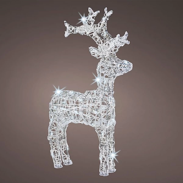 Lumineo Cool White LED Acrylic Deer 120cm 1 Lumineo Cool White LED Acrylic Deer 120cm