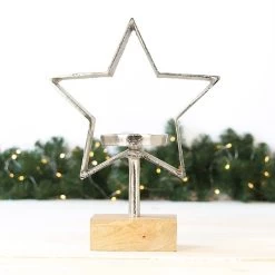 Aluminium Star Tealight Holder
