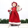 60cm Standing Mrs Santa With Bag (Red)