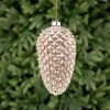 Festive Glass Gold Pinecone