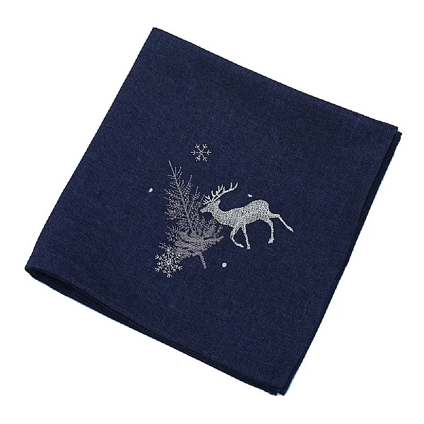 Peggy Wilkins Neve Navy & Silver Napkins Set Of 4 1 Peggy Wilkins Neve Navy & Silver Napkins Set Of 4