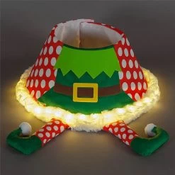 Snowtime 60cm LED Elf Tree Skirt With Timer