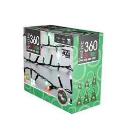 Festive 360 Jolly Holly LED Glow Worm Lights