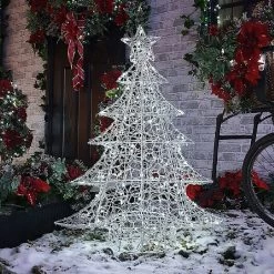 Premier 1m Acrylic Christmas Tree White (120 LEDs)