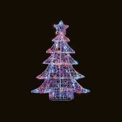 Premier 1m Acrylic Christmas Tree Rainbow (120 LEDs)