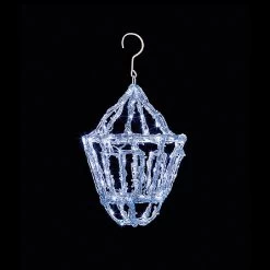 Premier Soft Acrylic Cool White Hanging Twinkling Lantern (120 LEDs)