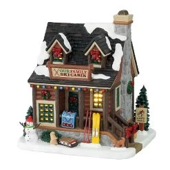Lemax Our Family Ski Cabin With LEDs -Tinsel Nest Sales Store 1193528 2