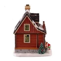 Lemax Our Family Ski Cabin With LEDs -Tinsel Nest Sales Store 1193528 3