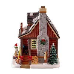 Lemax Our Family Ski Cabin With LEDs -Tinsel Nest Sales Store 1193528 4