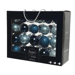 Decoris Blue Selection Box Of 42 Baubles