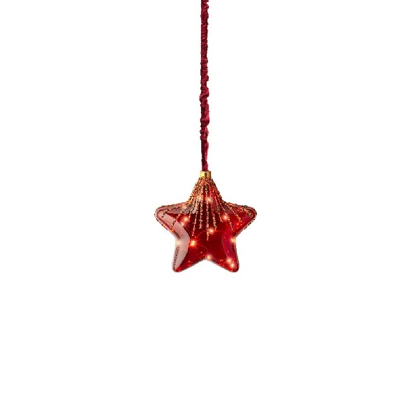 Lumineo Micro LED Red Glitter Star 2 Lumineo Micro LED Red Glitter Star - Image 2