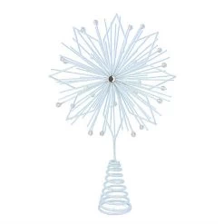 Gisela Graham Iridescent Glitter Wire Starburst Tree Topper