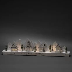 Konstsmide Wooden Silhouette Village LED