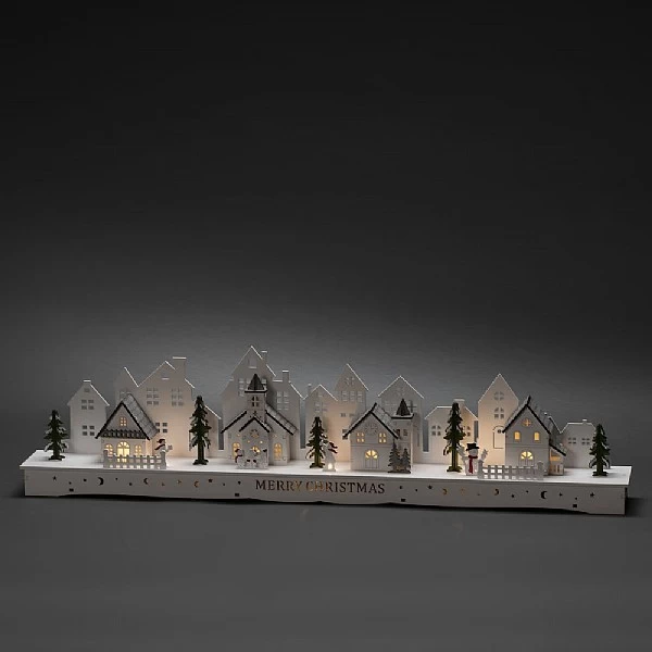 Konstsmide Wooden Silhouette Village LED 1 Konstsmide Wooden Silhouette Village LED