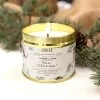Toasted Crumpet Pure Christmas (Robin & Eucalyptus Pure) Candle In A Matt Gold Tin