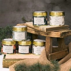Toasted Crumpet Pure Christmas (Robin & Eucalyptus Pure) Candle In A Matt Gold Tin -Tinsel Nest Sales Store 1213253 4
