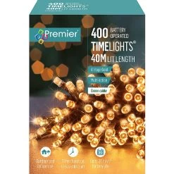 Premier Gold Battery Operated Timer Lights (400 LEDs) -Tinsel Nest Sales Store 1214383 3
