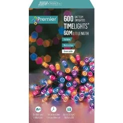 Premier Rainbow Battery Operated Timer Lights (600 LEDs) -Tinsel Nest Sales Store 1214384 3