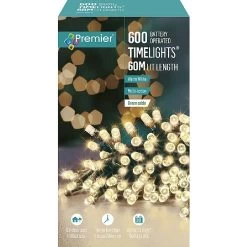 Premier Warm White Battery Operated Timer Lights (600 LEDs) 5 Premier Warm White Battery Operated Timer Lights (600 LEDs) -Tinsel Nest Sales Store 1214386 3