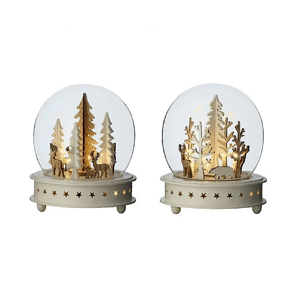 Lumineo Led Reindeer Cloche (Assorted Designs) 1 Lumineo Led Reindeer Cloche (Assorted Designs)