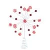 Festive Red & White Candy Stripe Tree Topper 33cm