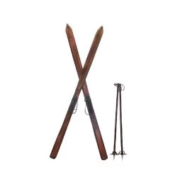 Festive Wooden Pair Of Skis 250cm