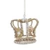 Gisela Graham Gold Crown Tree Decoration With Diamantes & Pearls