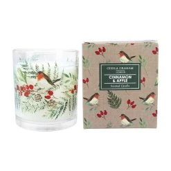 Gisela Graham Large Robin With Rosehips Scented Boxed Candle