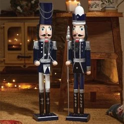 Three Kings Navy & Silver Jumbo Nutcracker (Assorted Designs)