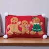 Three Kings Gingerbread Family Cushion Red