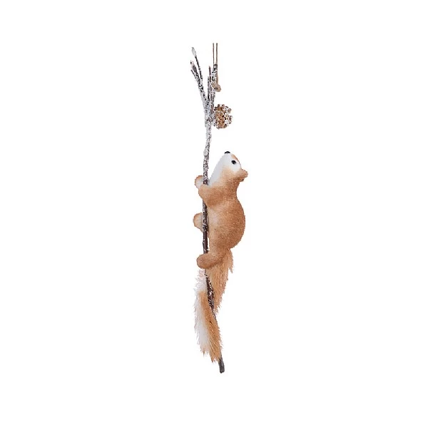 Decoris Squirrel On Branch Decoration 58cm 1 Decoris Squirrel On Branch Decoration 58cm